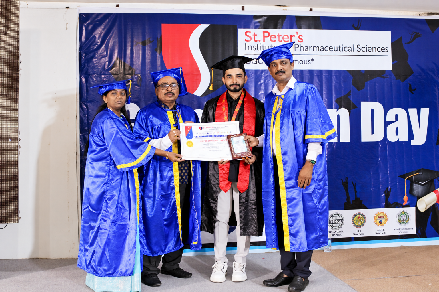Late Smt T Rojamma Memorial Best Student Award 2026 — Mr. J Vijay, B.Pharmacy 2022-26 batch